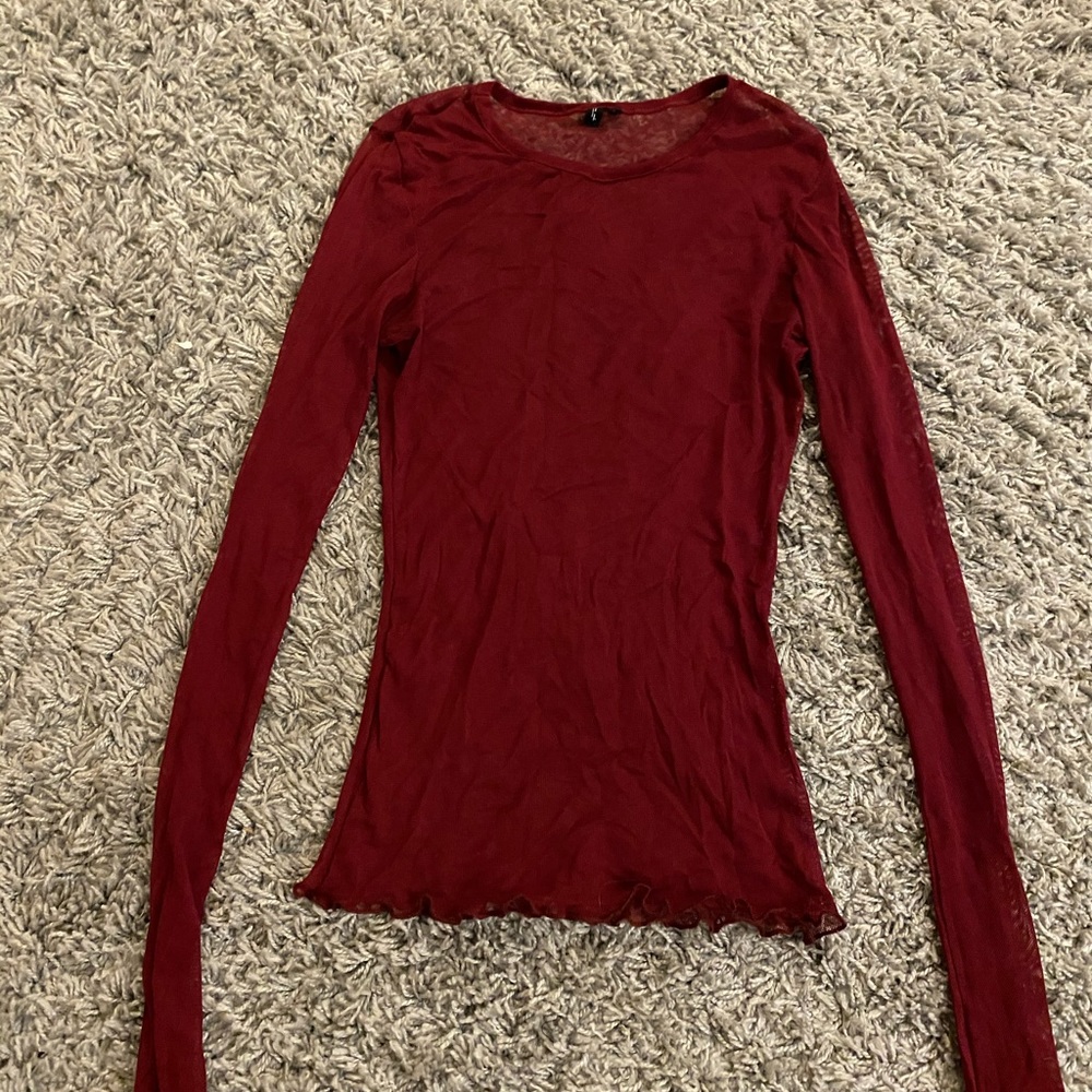 Red mesh top